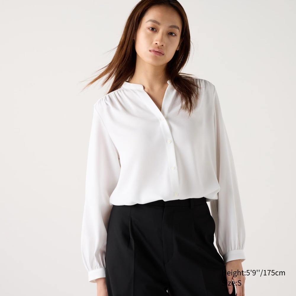 Uniqlo Rayon Gathered Blouse